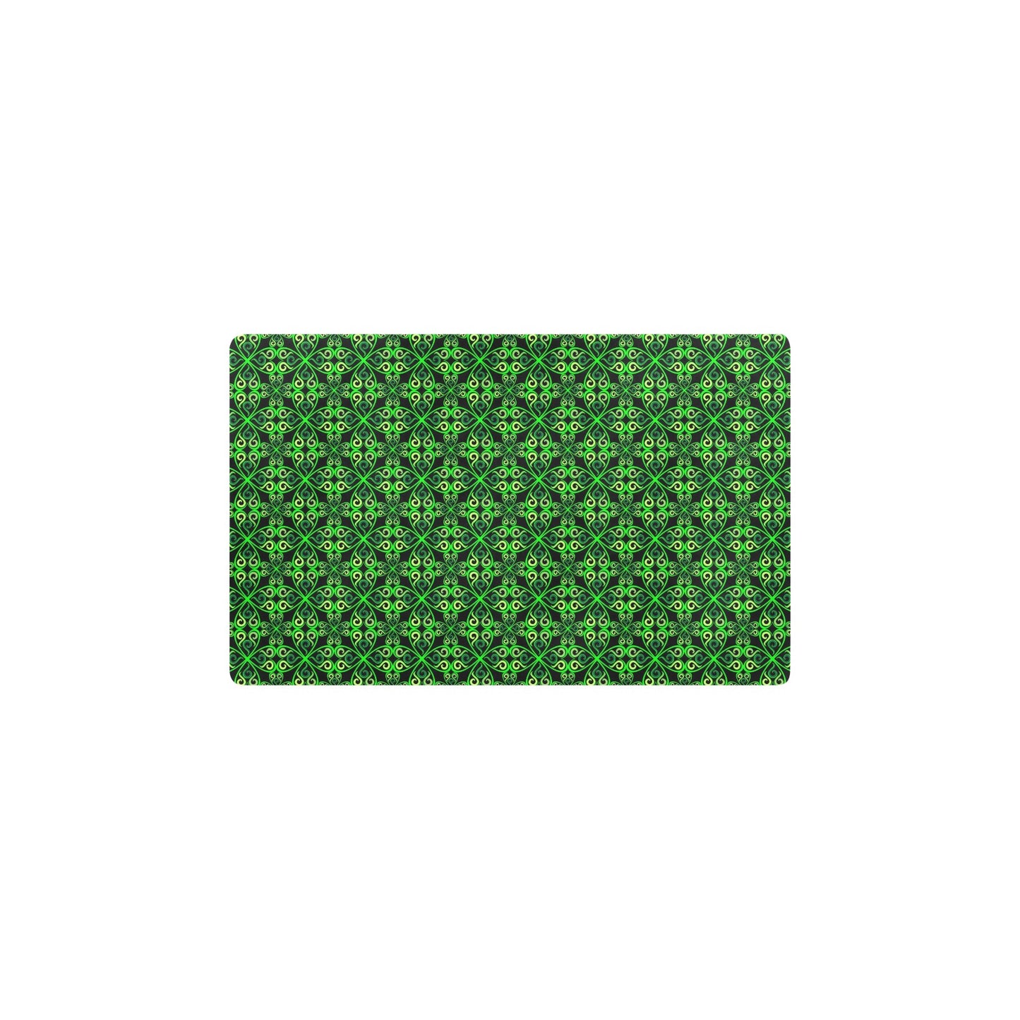 Celtic Green Neon Design Kitchen Mat