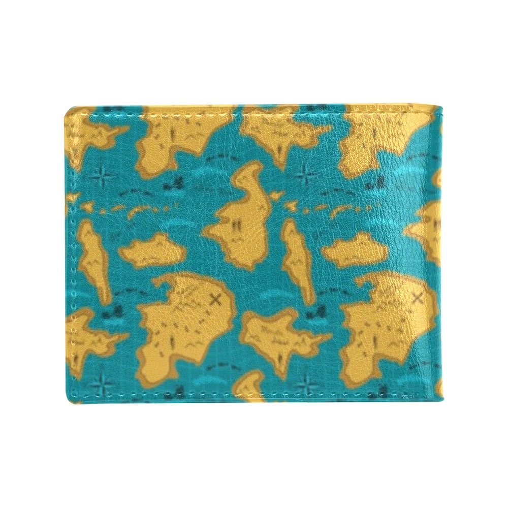 World Map Print Design LKS301 Men's ID Card Wallet