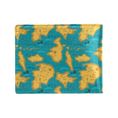 World Map Print Design LKS301 Men's ID Card Wallet