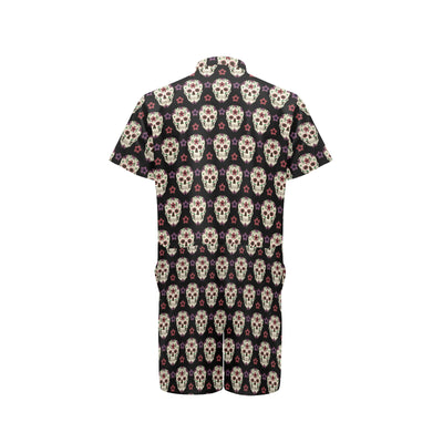 Sugar Skull Print Design LKS304 Men's Romper