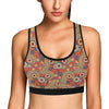 African Pattern Print Design 06 Sports Bra