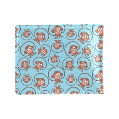 Monkey Cute Design Themed Print Men's ID Card Wallet