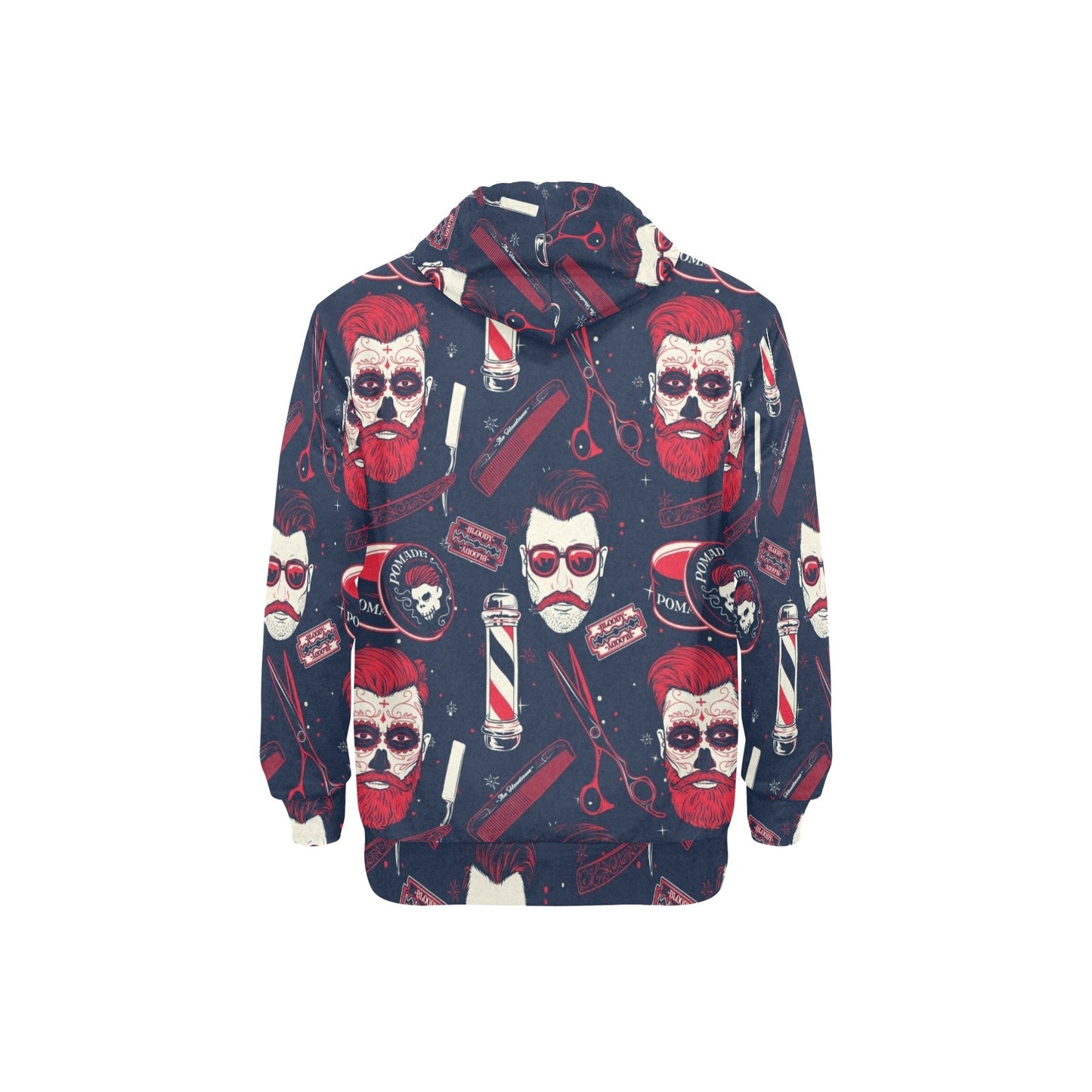 Barber Tools Design Print Pattern JJ004 Men's Pullover Hoodie