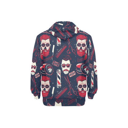 Barber Tools Design Print Pattern JJ004 Men's Pullover Hoodie