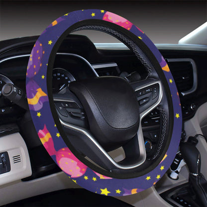 Candy Pattern Print Design CA06 Steering Wheel Cover with Elastic Edge