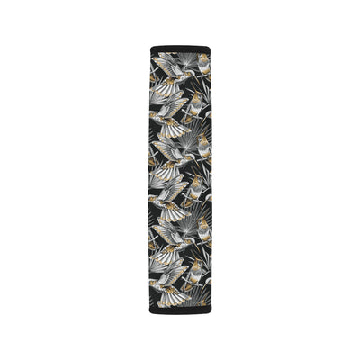 Hummingbird Gold Design Themed Print Car Seat Belt Cover