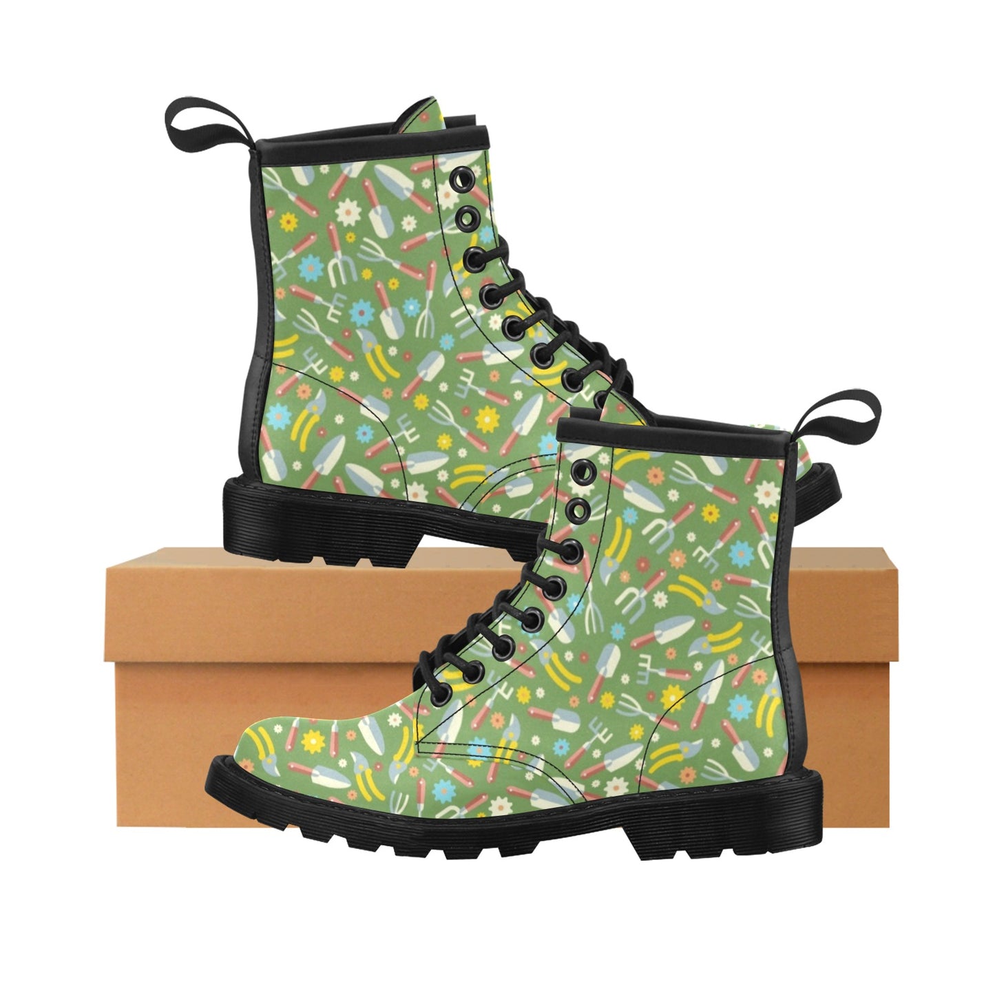 Gardening Pattern Print Design G06 Women's Boots