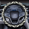 Lotus Pattern Print Steering Wheel Cover with Elastic Edge