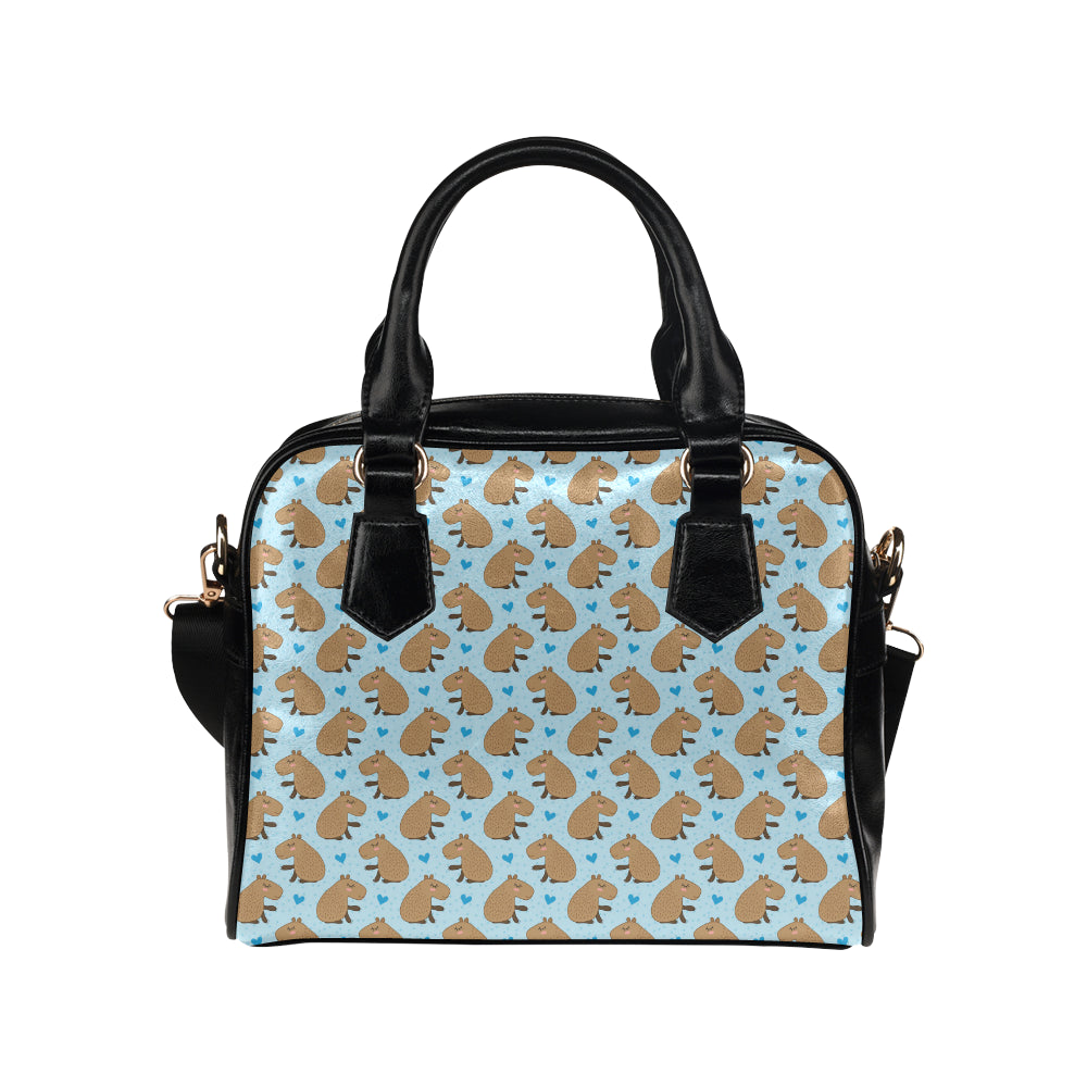 Capybara Pattern Print Design 01 Shoulder Handbag