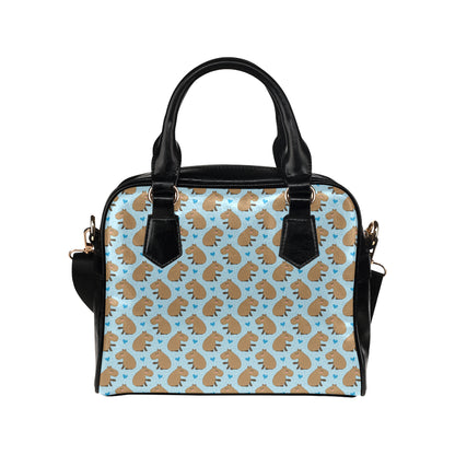 Capybara Pattern Print Design 01 Shoulder Handbag