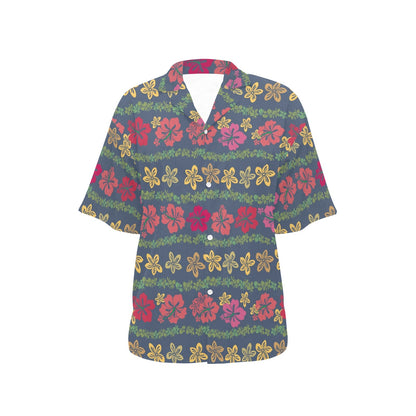 Hawaiian Themed Pattern Print Design H018 Women's Hawaiian Shirt