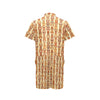 Tiki Orange Vertical Pattern Men's Romper