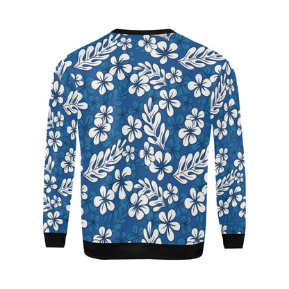 Plumeria Pattern Print Design PM015 Men Long Sleeve Sweatshirt