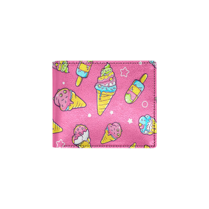 Ice Cream Pattern Print Design IC04 Men's ID Card Wallet