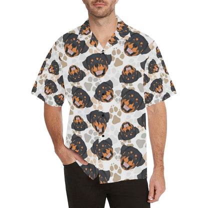 Rottweiler Pattern Print Design A03 Men's Hawaiian Shirt