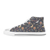 Dragonfly Print Design LKS404 High Top Women's White Shoes