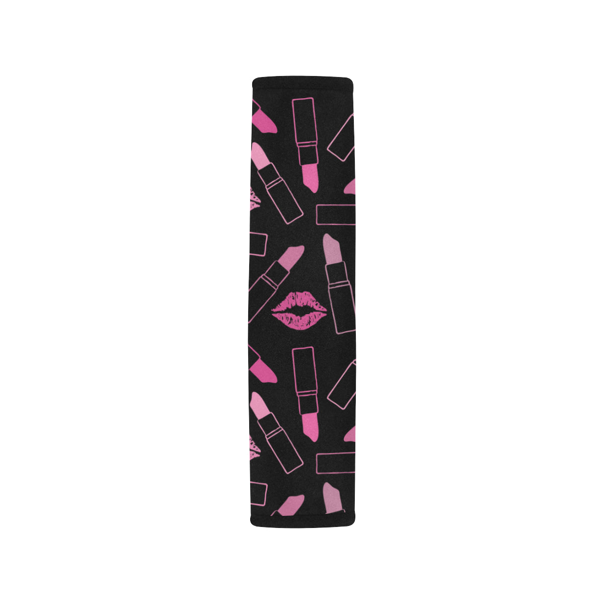Lipstick Pink Pattern Print Design 01 Car Seat Belt Cover
