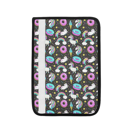 Donut Unicorn Pattern Print Design DN09 Car Seat Belt Cover