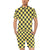 Checkered Yellow Pattern Print Design 03 Men's Romper
