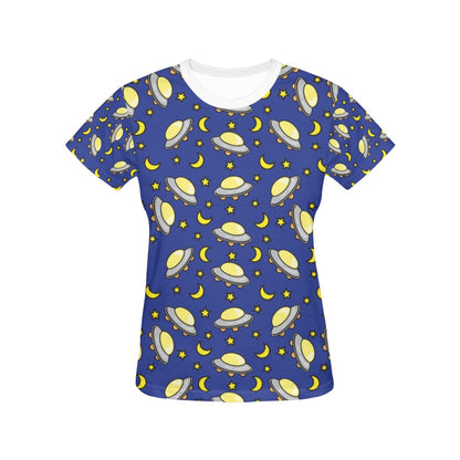 UFO Print Design LKS309 Women's  T-shirt