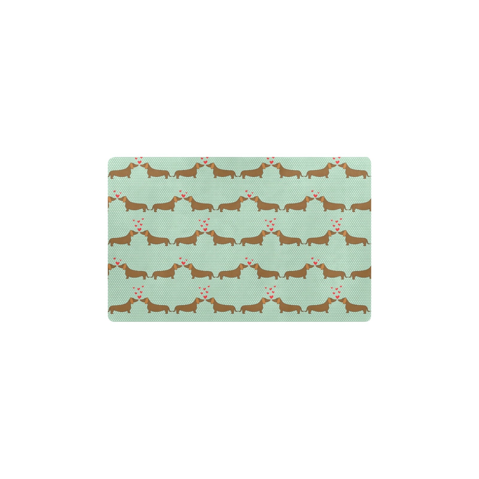 Dachshund Pattern Print Design 02 Kitchen Mat