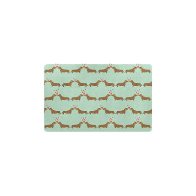 Dachshund Pattern Print Design 02 Kitchen Mat