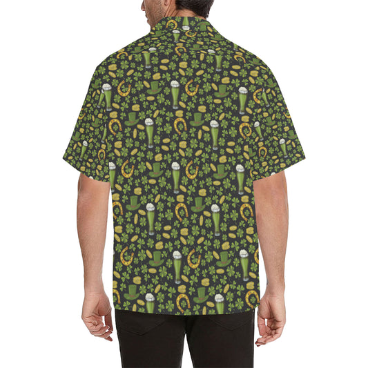 Clover St Patricks Pattern Print Design 03 Men's Hawaiian Shirt