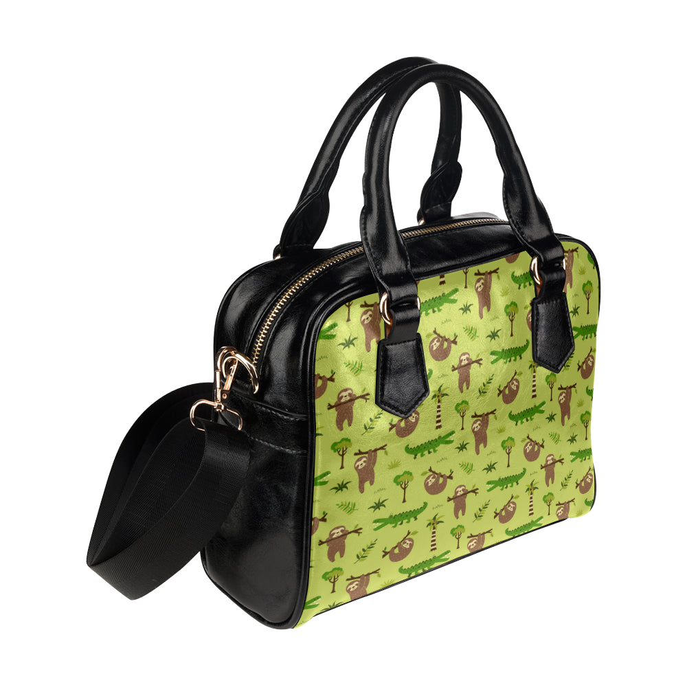 Alligator Pattern Print Design 04 Shoulder Handbag