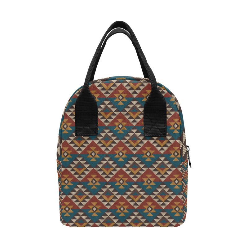 Knit Aztec Tribal Insulated Lunch Bag