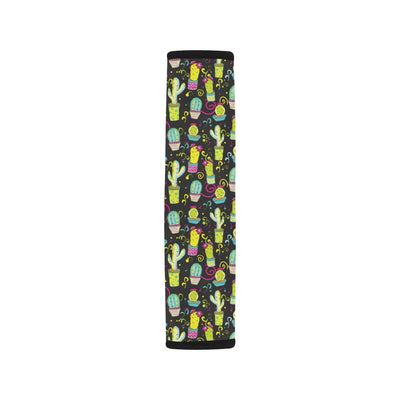 Cactus Neon Style Print Pattern Car Seat Belt Cover