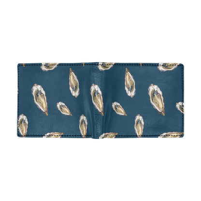 Oyster Pattern Print Design 03 Men's ID Card Wallet