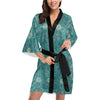 Lotus Pattern Print Design 01 Women's Short Kimono