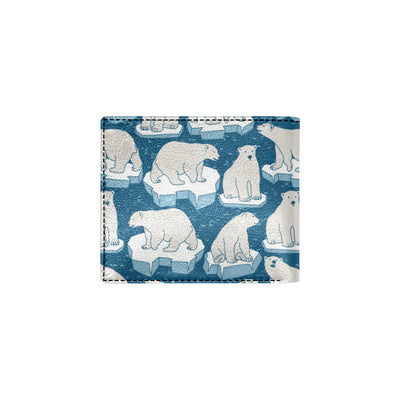 Polar Bear Pattern Print Design PB03 Men's ID Card Wallet