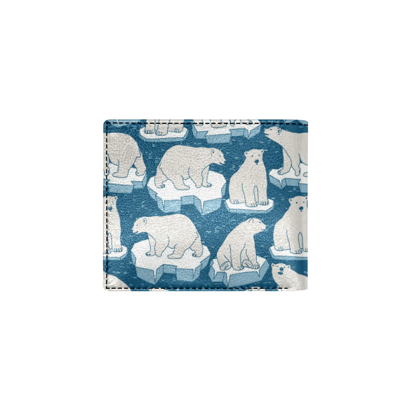 Polar Bear Pattern Print Design PB03 Men's ID Card Wallet