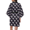 Chicken Pattern Print Design 03 Women's Short Kimono