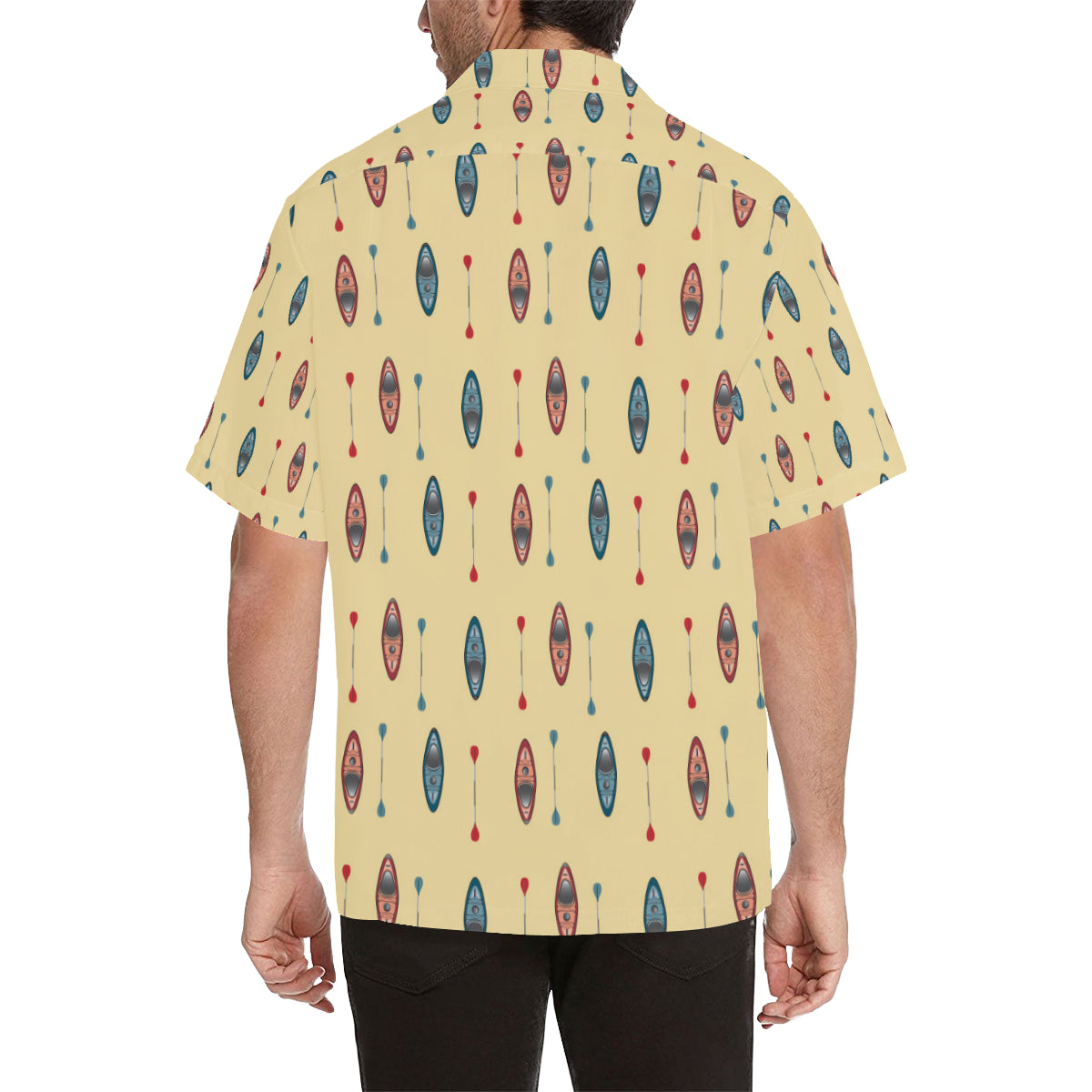 Kayak Pattern Print Design 02 Men's Hawaiian Shirt