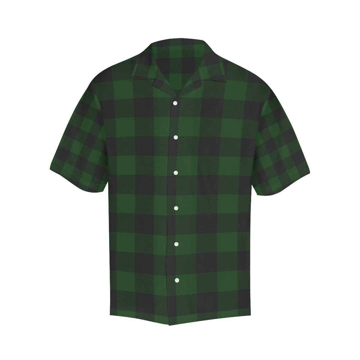 Buffalo check Green Pattern Print Design 02 Men's Hawaiian Shirt