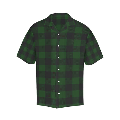 Buffalo check Green Pattern Print Design 02 Men's Hawaiian Shirt