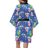 Angel Little Pattern Print Design 02 Women's Short Kimono