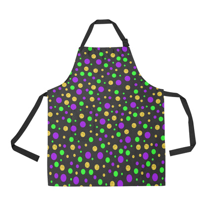 Mardi Gras Pattern Print Design 07 Apron with Pocket