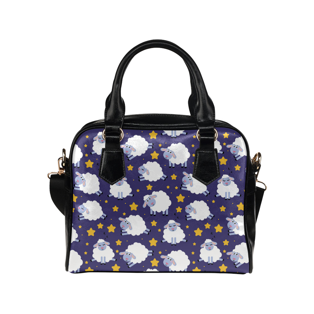 Sheep Pattern Print Design 03 Shoulder Handbag