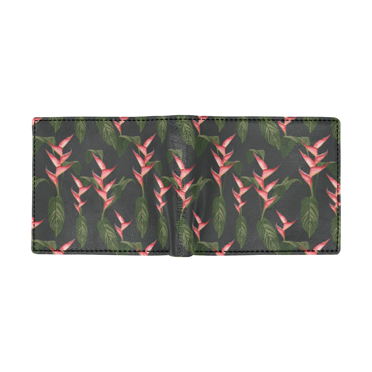 Heliconia Pattern Print Design HL07 Men's ID Card Wallet