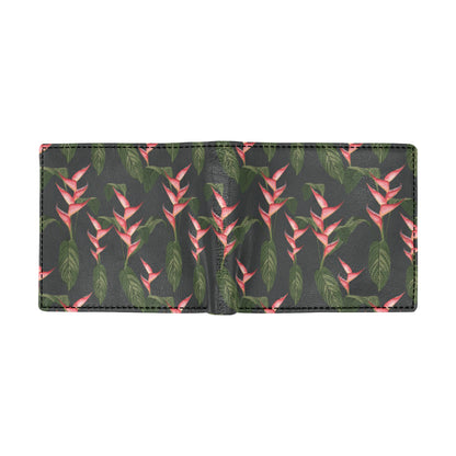 Heliconia Pattern Print Design HL07 Men's ID Card Wallet