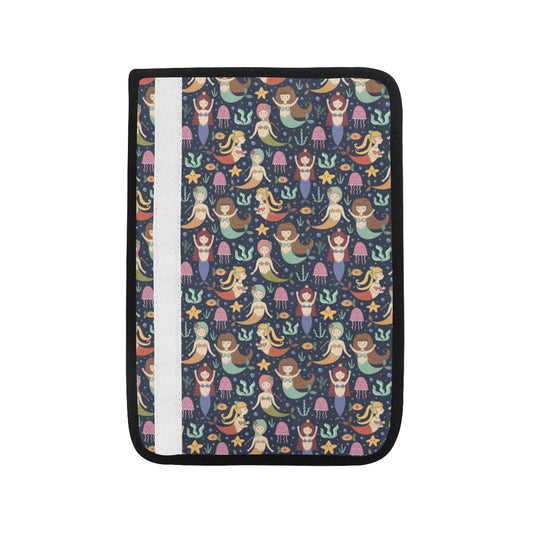 Mermaid Cartoon Pattern Print Design 03 Car Seat Belt Cover