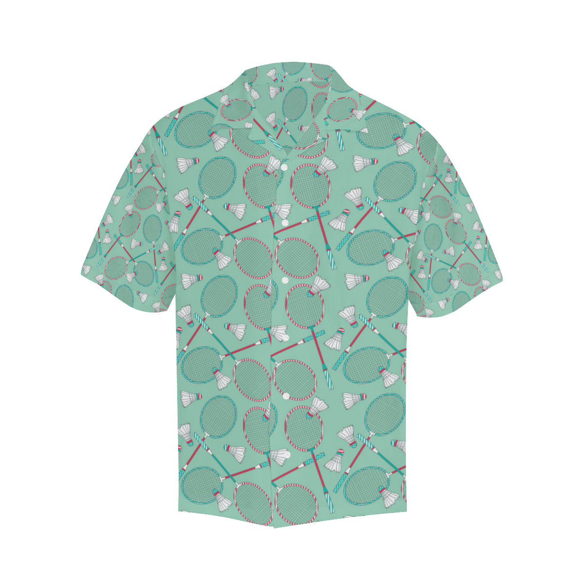 Badminton Pattern Print Design 05 Men's Hawaiian Shirt