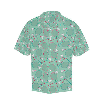 Badminton Pattern Print Design 05 Men's Hawaiian Shirt