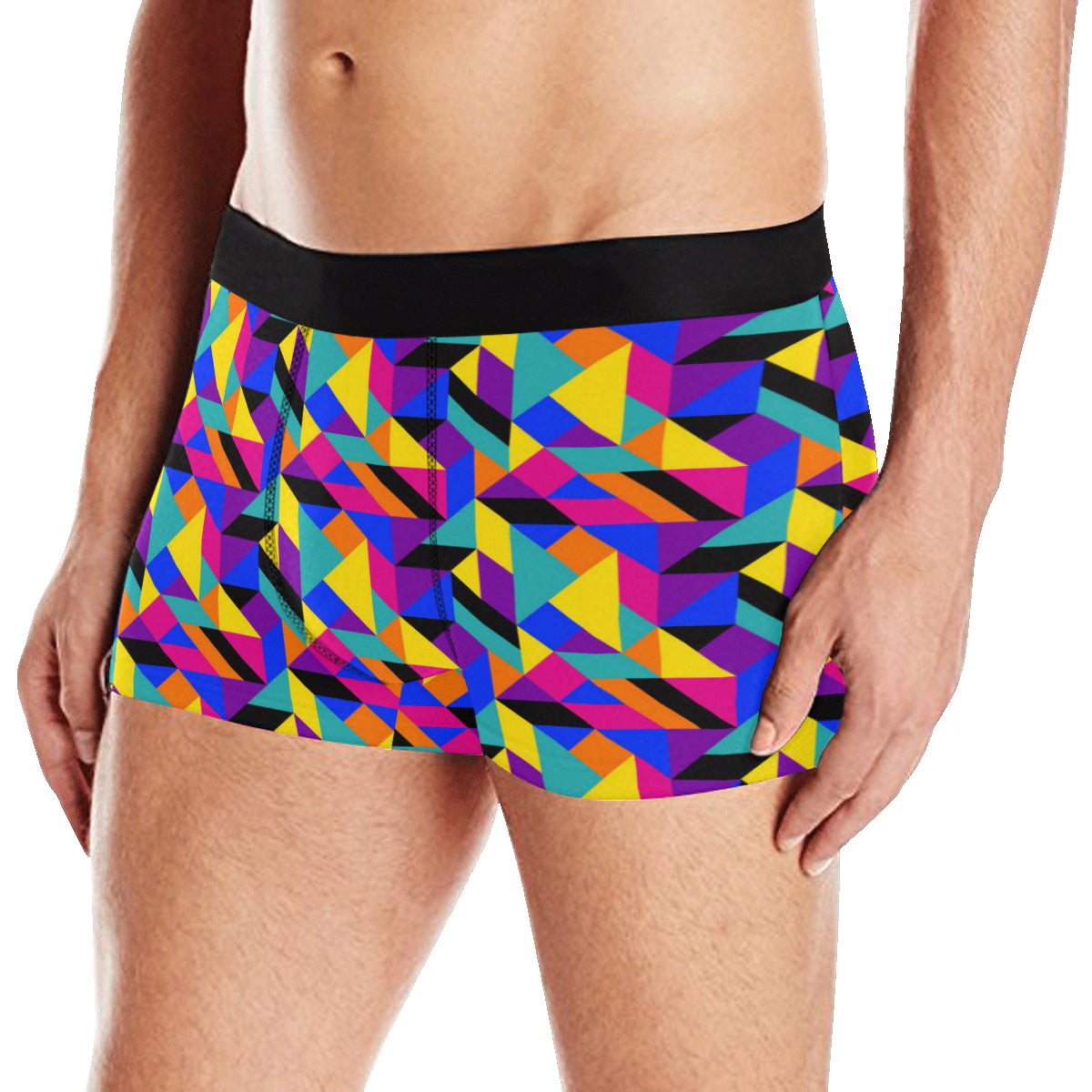 90s Colorful Pattern Print Design 1 Men's Boxer Briefs