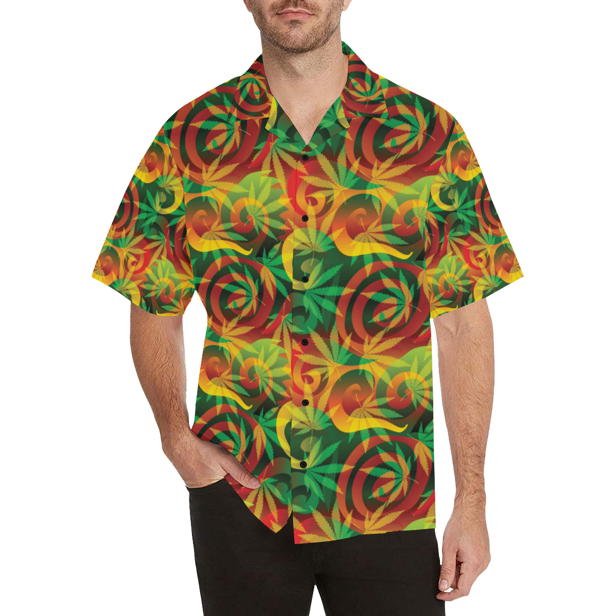 Rastafarian Pattern Print Design A01 Men's Hawaiian Shirt