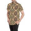 Calendar Aztec Pattern Print Design 02 Men's Short Sleeve Button Up Shirt