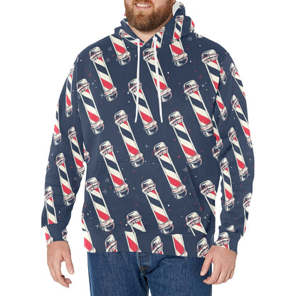 Barber Design Print Pattern JJ003 Men's Pullover Hoodie